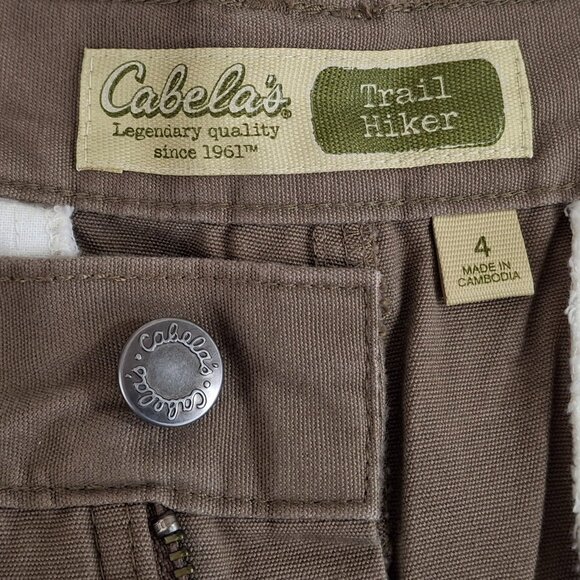 Cabela's Women's Khaki Pants Cargo Size 4 Pocket Hiking Trail Outdoor Beige - Picture 7 of 15